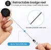 Huang Yem Hanging Name Badge Name Badge Reel Card Holder Set of with Clips for Pass ID Card Up To 63cm Reels, Straps, 20, Cases, Holders, (20)