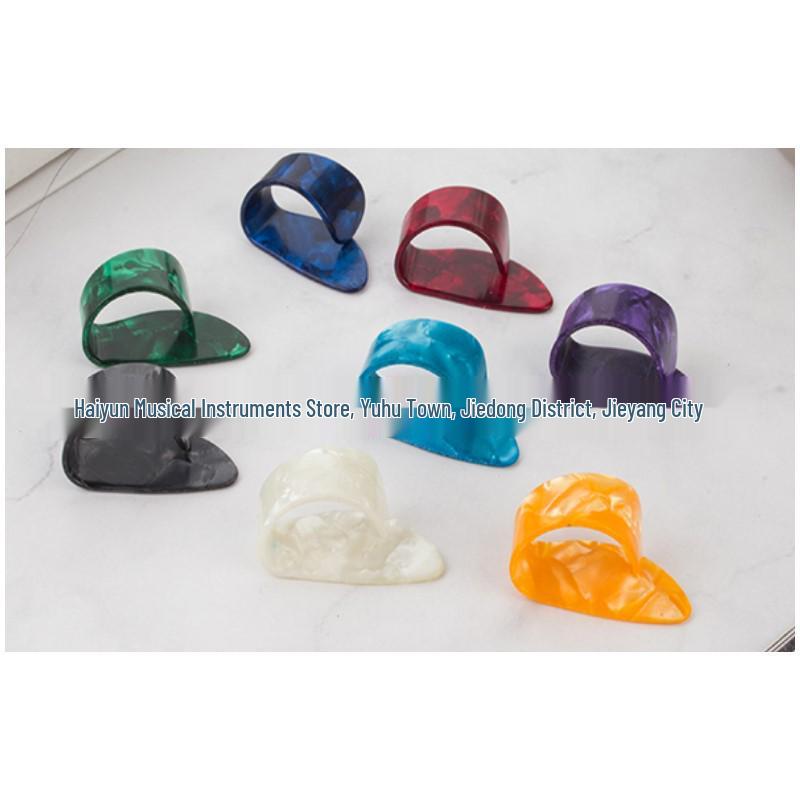 Colorful Celluloid Thumb and Finger Picks for Guitar and Ukulele