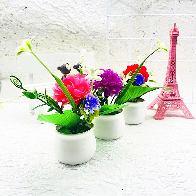 Chrysanthemum Flower Simulation Ball Artificial Flower Potted Indoor Decoration