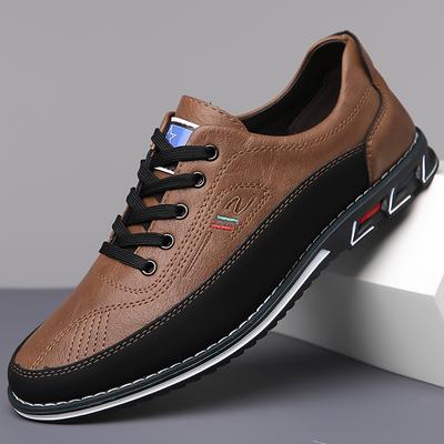 Mode Herrenschuhe Plus Größe 52 2024 Sommer Leichte dünne Schnürschuhe aus strapazierfähigem Pu-Leder Atmungsaktive Freizeitschuhe Outdoor-Sport-Sneakers