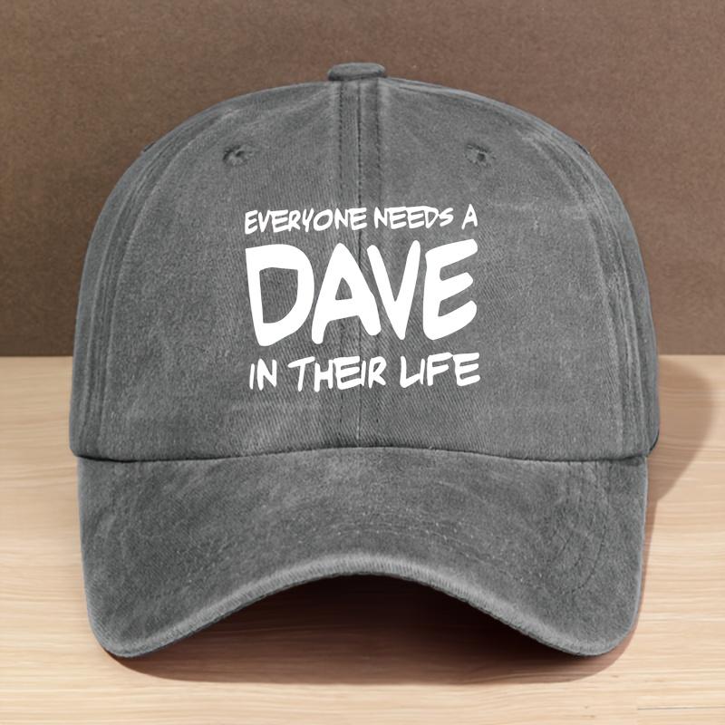 Vintage Trucker Hat Adjustable Vintage Style Trucker Hat Everyone Needs a Dave In Their Life Washed Baseball Cap