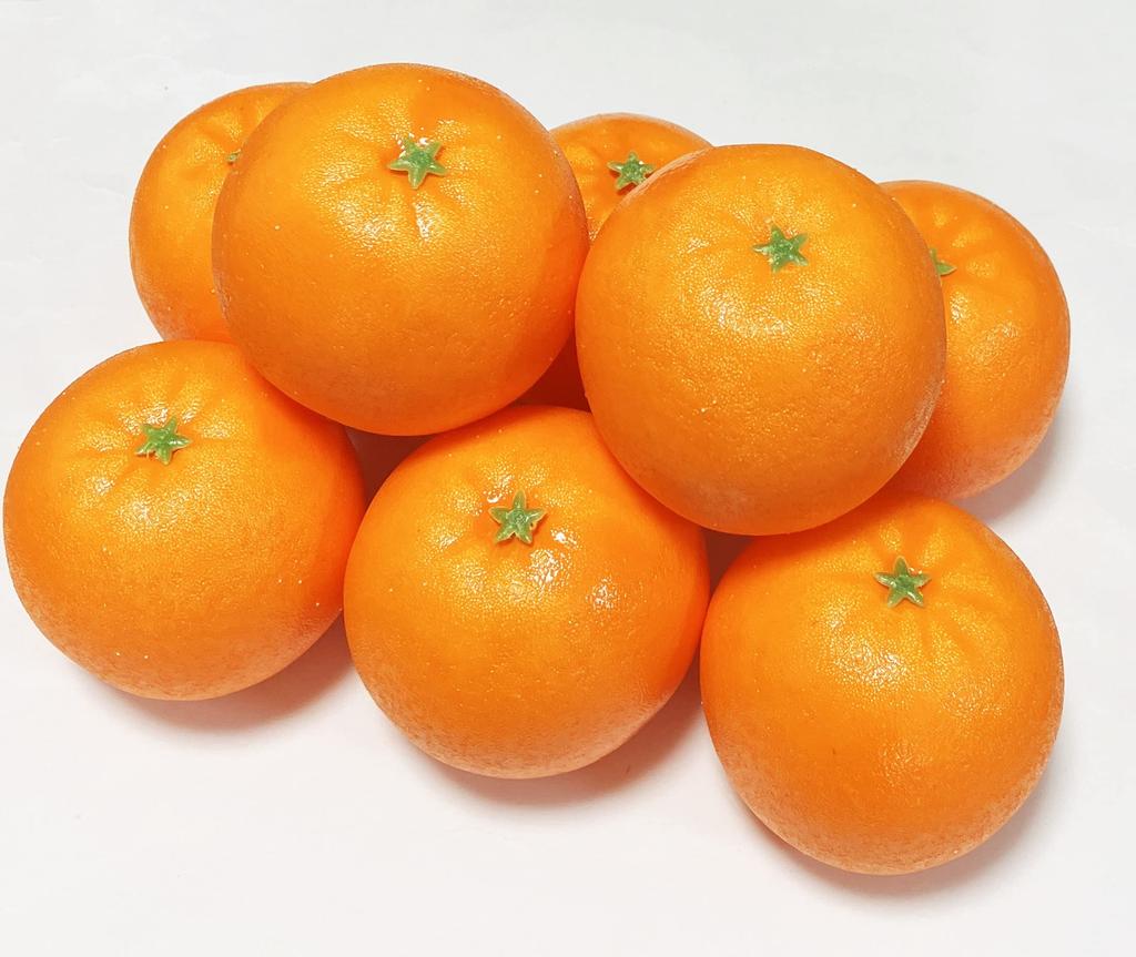 Set decorativo da esposizione di mandarini finti con tanti mandarini/V1220