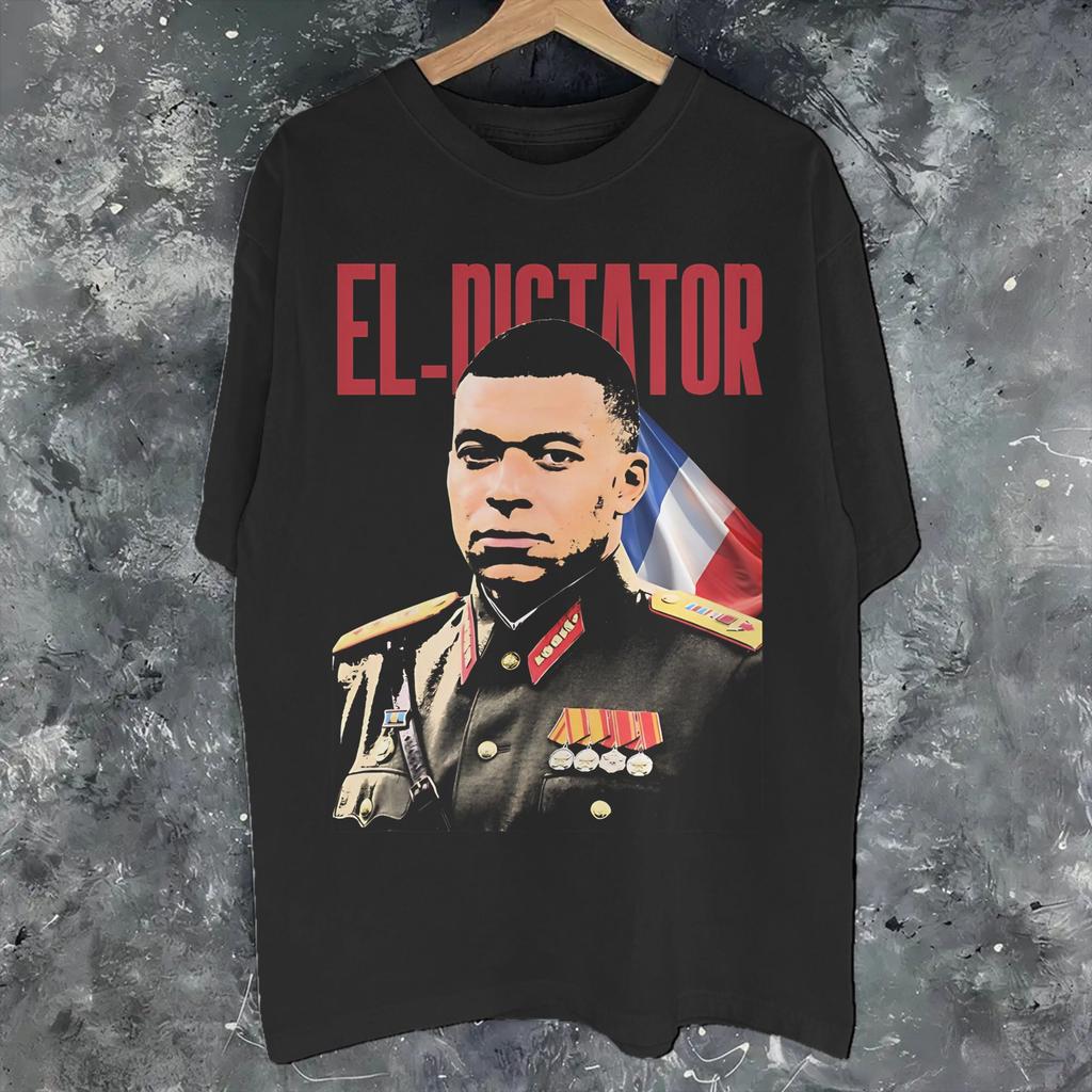 Kylian Mbappe Il Dittatore Merch T-shirt Unisex Cotone Maglietta Grafica T-shirt Abbigliamento