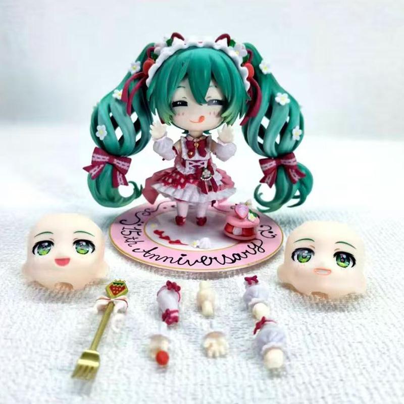 Anime Hatsune Miku Strawberry Cake Nendoroid #1939 Action Figure Model Toy 15th Anniversary Edition Collectible Ornament Gifts