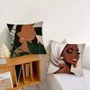 1Pc African Women Pillow Case Square Pillow Bedroom Sofa Leisure Comfort Cushion Car Living Room Home Decoration 40X40