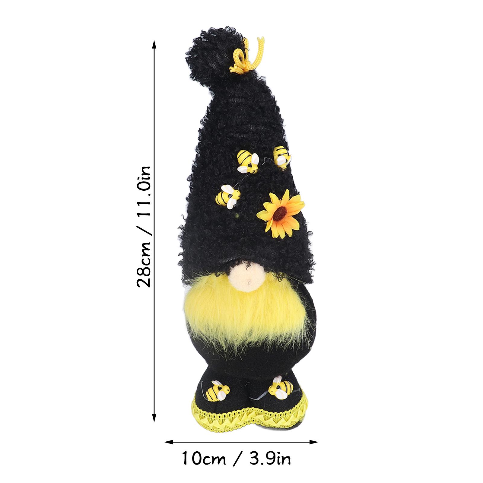 Faceless Doll Delicate Cute Mascot Plush Gnome with Yellow Sunflower Flower Gnome Doll for Easter Wedding Birthday