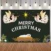 Merry Christmas Birth of Jesus Backdrop Starlit Sky Baby Shower Christianity Party Decor Supplies Banner Photo Background Prop11
