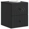 Wall Mounted Nightstand Black 33 X 34.5 X 40 Cm