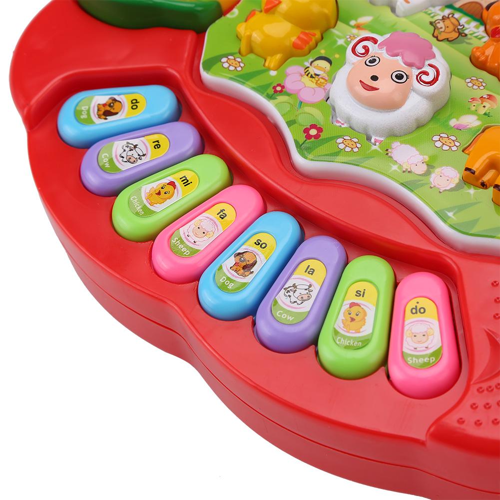 צעצוע פסנתר מוזיקלי חינוכי לתינוק   צעצועי מוזיקה התפתחותיים מתנות לילדים צהוב