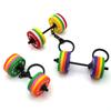 Rubber Dumbbell Keychain Lightweight Portable Exercise Themed Decorative Creative Sports Fitness Bag Decoration