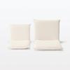 MUJI Seat Width X Depth 68 X Height 53 Washed Cotton Canvas 12911043 Chair, Large, 62.5 Cm,