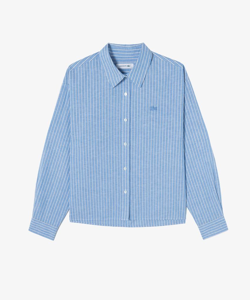 LACOSTE Women'S Cotton Linen Crop Shirt Cf006E-56G Jbk