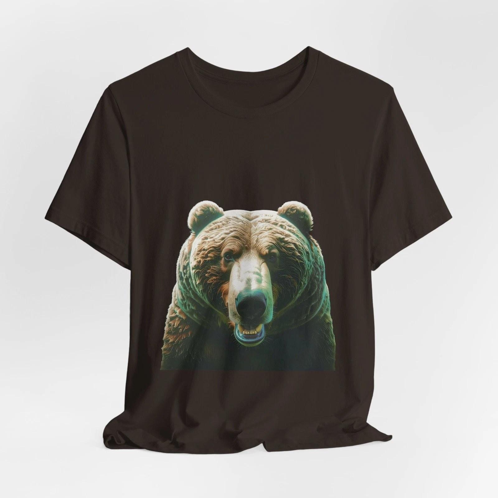 Roaring Grizzly Bear Wildlife Graphic T-Shirt XXL