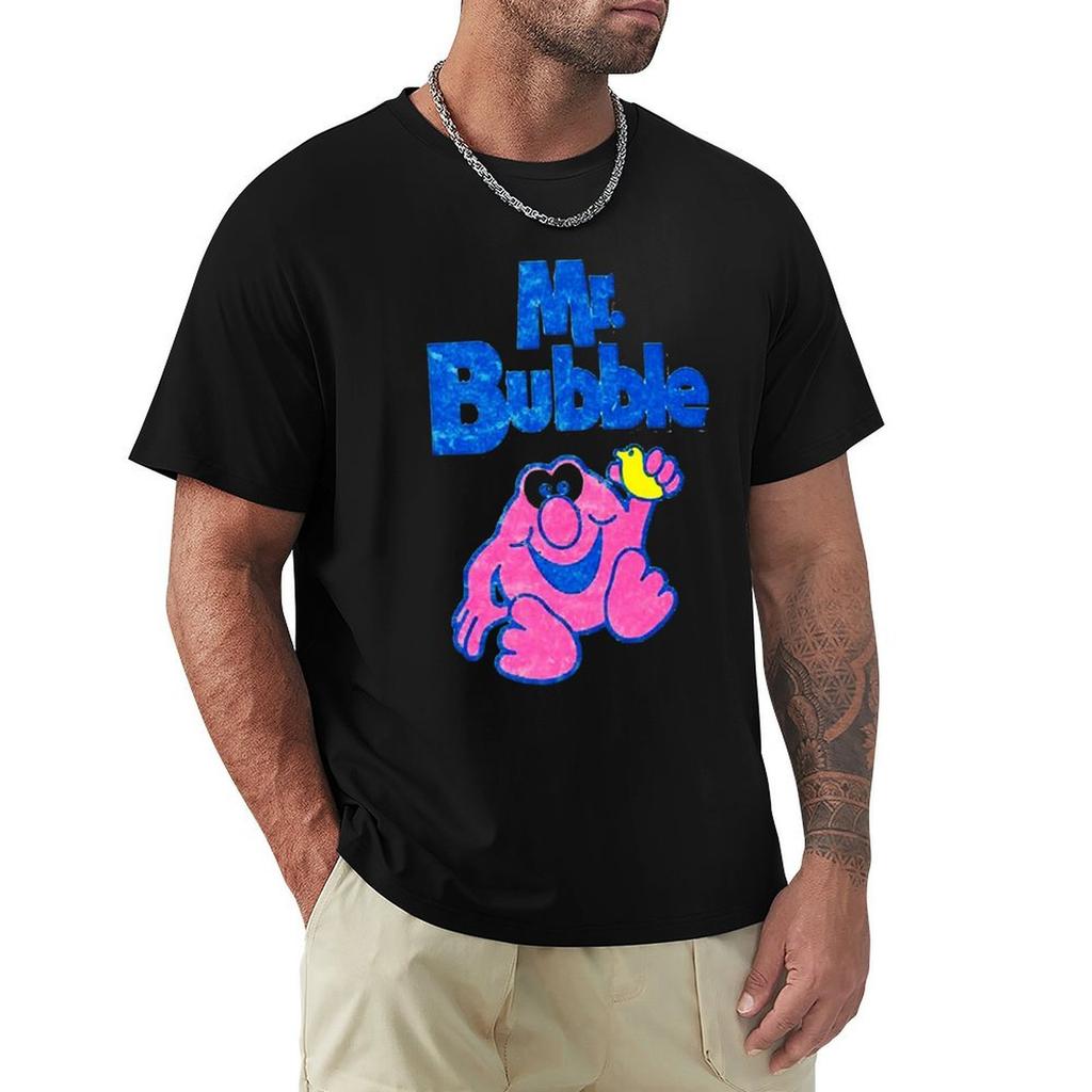 Mr Bubble TShirt Korean Fashion New Gifts and Tshirts Funny Tshirt Blacks Plain Black T Shirts Men