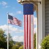 Patriotic Decorations Wreath & Flag Banner, 3D Star Hanging Ornaments for Front Door, Weatherproof Porch Hanging, Outdoor Wall Sign for Independence
