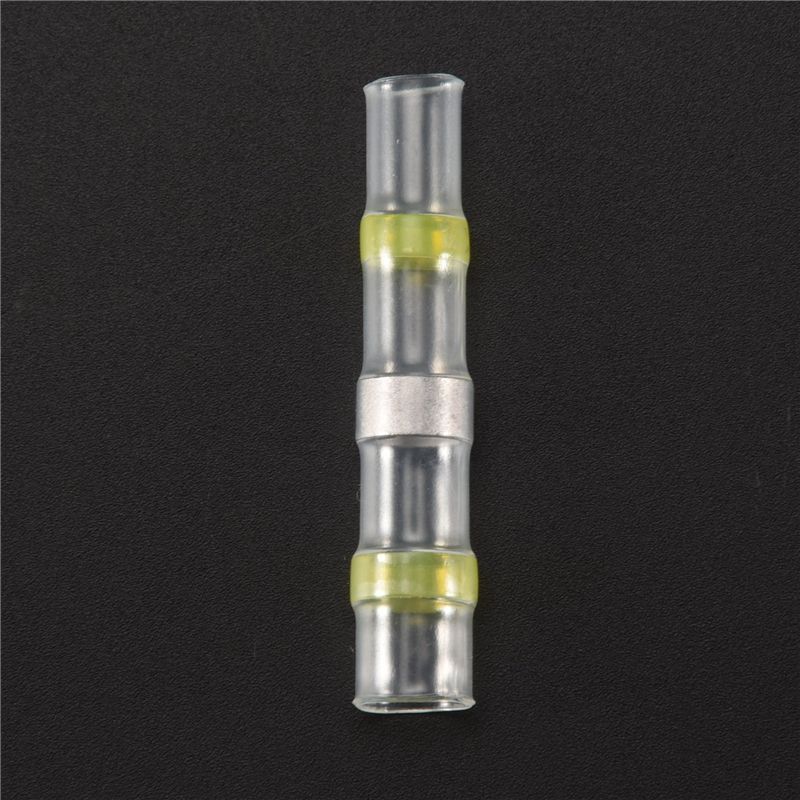 ABWR-50Pcs Connector Heat Shrink Sordering Terminals Waterproof Solder Sleeve Tube Wire Insulated Butt Connectors Diy Electronic