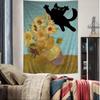 Black Cat Van Gogh Hippie Wall Hanging Tapestries Bohemian Wall Tapestries Mandala INS Home Decor