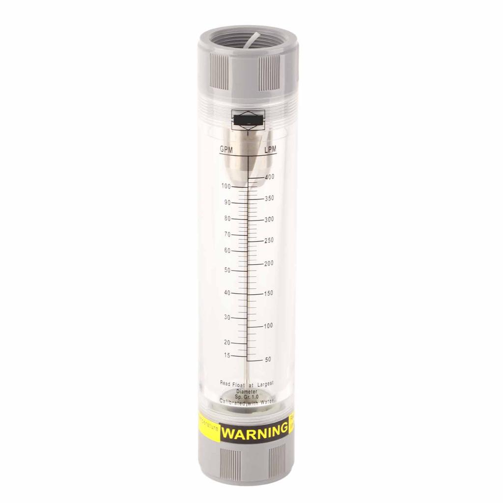 LZM‑40G Tube Type Acrylic Plexiglass Liquid Flowmeter Internal Thread G1‑1 2 Or BSP 10‑100GPM