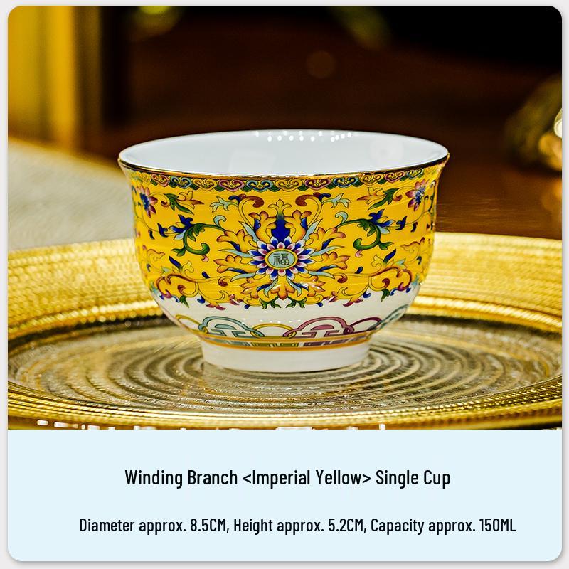 Ceramic Chinese Style Rice and Noodle Bowl Set with Enamel Color