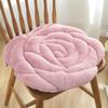 Plush Chair Pad Rose Flower Design Thickened Office Chair Cushion Anti-Slip Seat Pad for Home And Office Floor