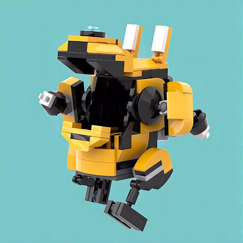 M Building Block Compatible With Lego 165173 Orange Mecha, Assembly Robot, Figure Model Building Block