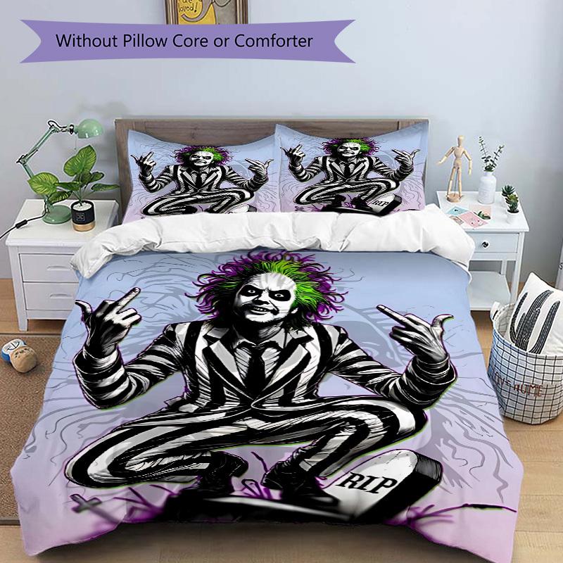 3pcs Beetlejuice Cover Set,Soft Comfortable Duvet Cover,Guest Room (1*Duvet Cover + 2*Pillowcases, Without Core) yy251024150