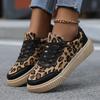 Fashion 2025 Spring New Leopard Print Designed Retro Fashion Casual Shoes for Women Shallow Mouth Comfortable Versatile Chunky sneakers