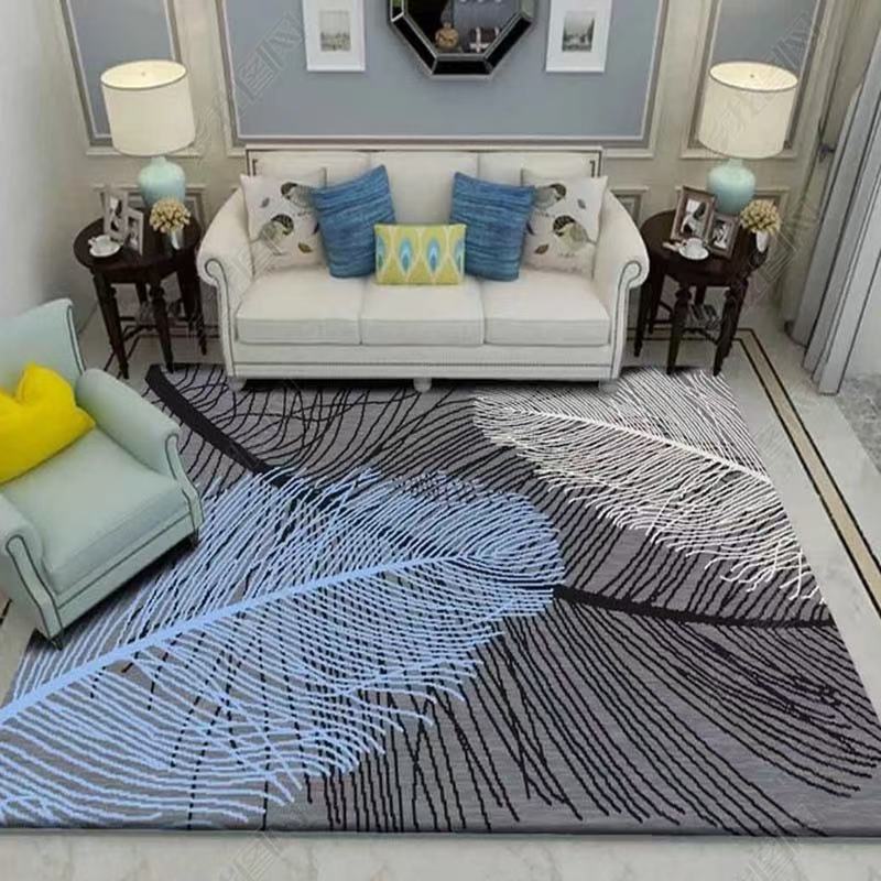 Light Luxury High-End Flannel Carpet Anti-Slip For Living Room Sofa Stain-Resistant Foot Mat For Bedroom Home Decoration