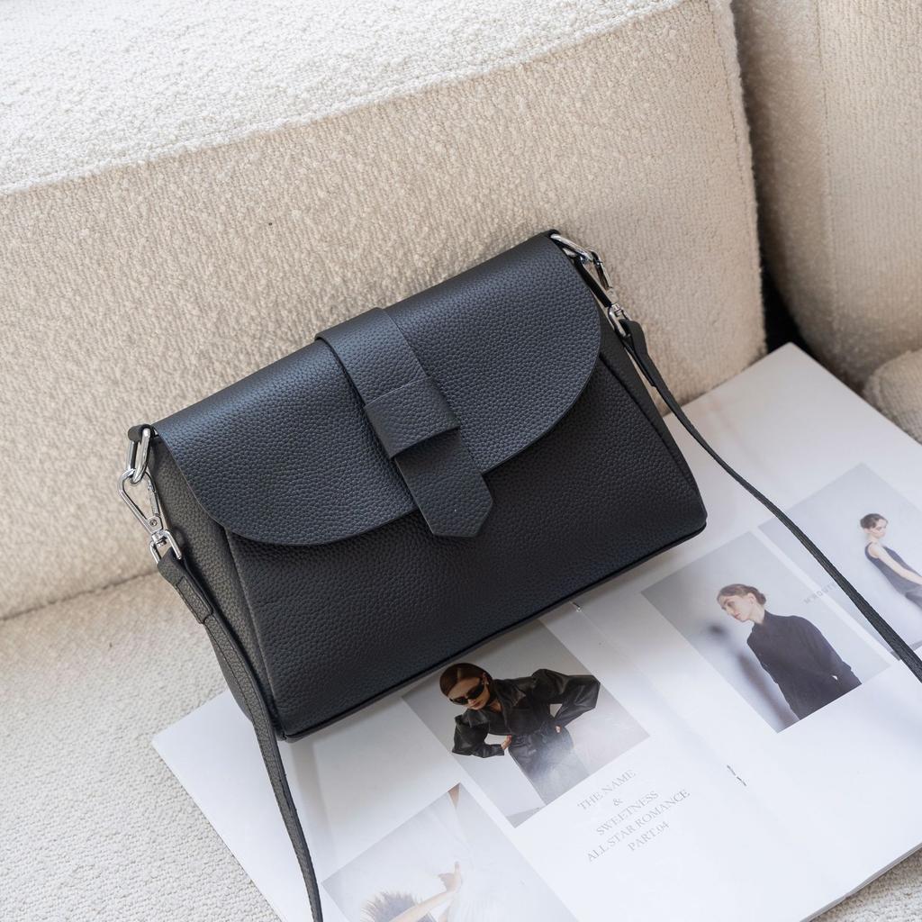 Cowhide Women's Bag Single Shoulder Women's Bag Niche Fashion Practical Oblique Span Bag Portable Soft Leather Shoulder Bag