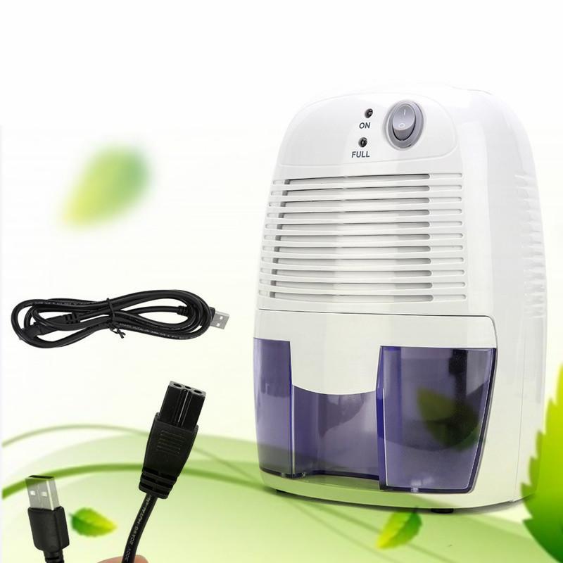 Mini USB-Powered Dehumidifier with 0.5L Tank for Home Use