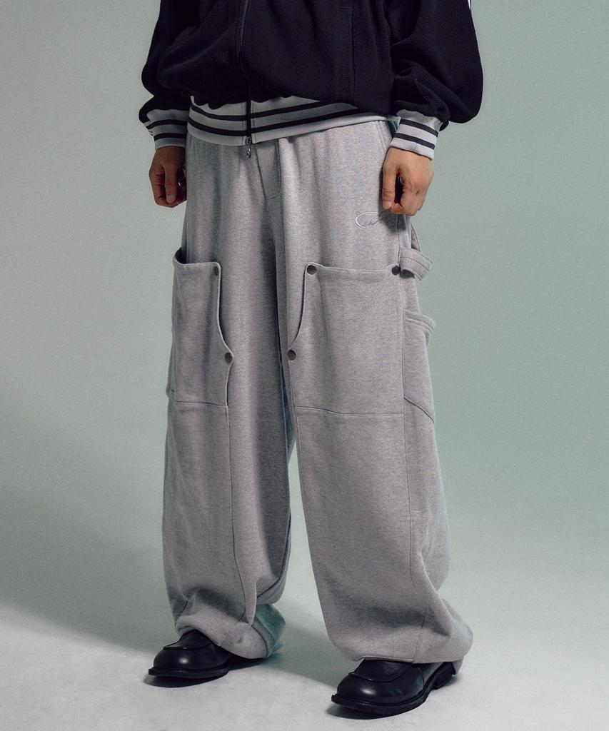 TRAVEL Carpenter Sweat Balloon Pants Melange Gray