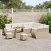 VidaXL Ensemble de Canapé de Jardin 12 pcs avec Coussins Beige Poly Rattan Acacia 3361916