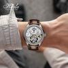 Montre Tourbillon HAOFA Mécanique à Remontage Manuel GMT Phase de Lune Cadran Squelette Luxe Élégant Verre Saphir Populaire Étanche Cadeau pour Homme Homme Homme