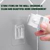 18 Pairs Double Sided Adhesive Wall Hooks No Drilling Self Adhesive Hooks for Hanging and Organizing Power Outlets Picture Frames