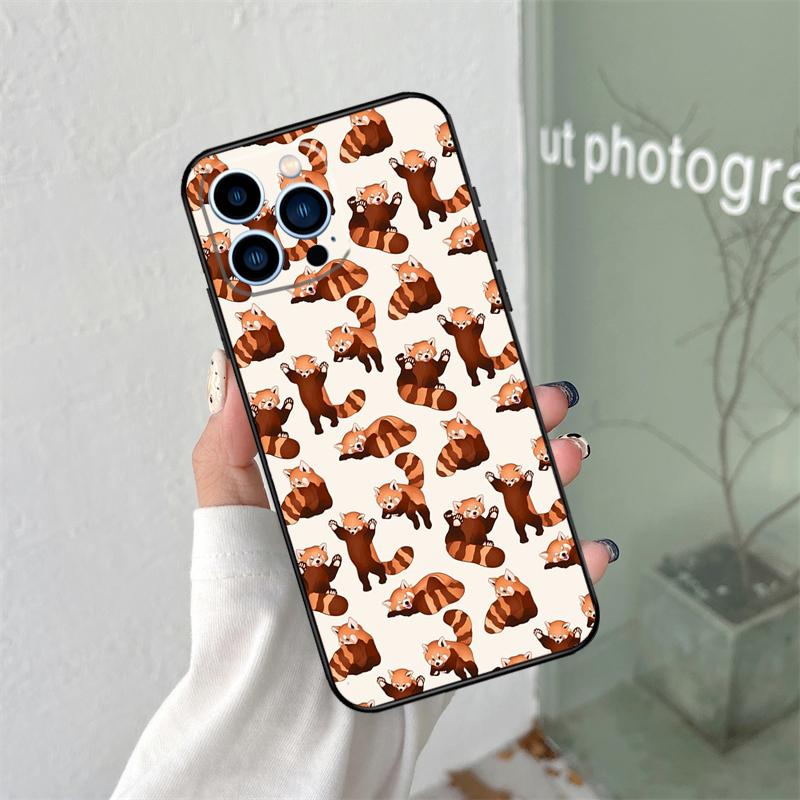

Red Panda Cute Animal Case For iPhone 16 15 14 Pro Max 11 Pro Max 12 13 Mini X XR XS Max Plus Phone Cover iPhone X XS