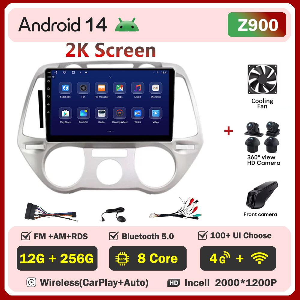 For Hyundai I20 I20 2008 - 2012 Car Radio Player Car Carplay Screen Autoradio Mirror Link Car Intelligent Systems Touch Screen