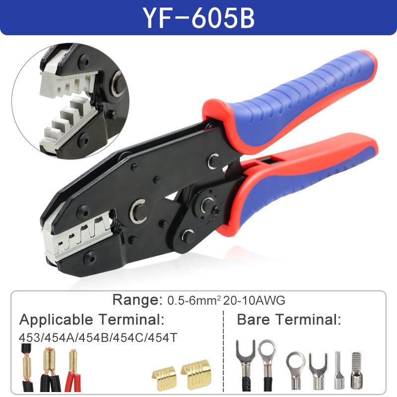 YEFYM U-Shaped Copper Terminal Ratchet Crimping Pliers