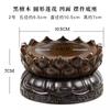 Base girevole in legno massello per sfera di cristallo base sferica rialzata Feng Shui sfera uovo intaglio zucca ornamento curvo base in legno