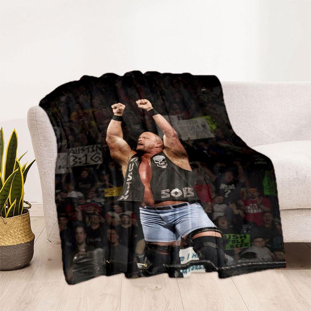 Stone Cold Steve Austin2 Blankets are suitable for living rooms,making them an ideal choice for outdoor travel and gifts.