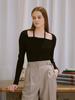 HUNCH Square Neck Strap Knit (2Color)