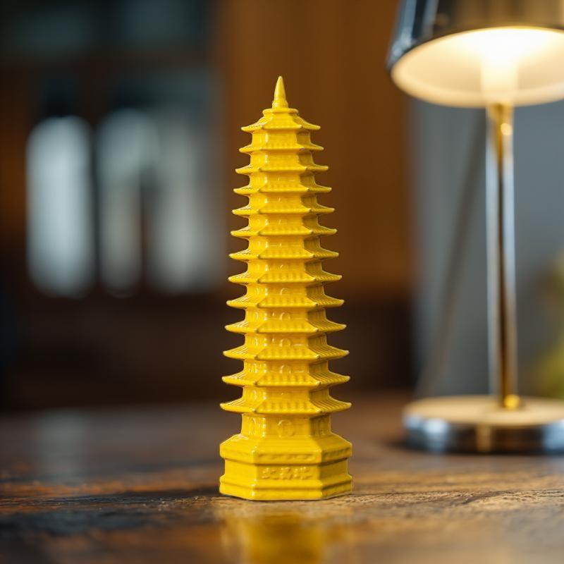 Keramisk Wenchang-pagodaprydnad: 7-, 9- eller 13-vånings handgjord dekoration för vardagsrum eller skrivbord
