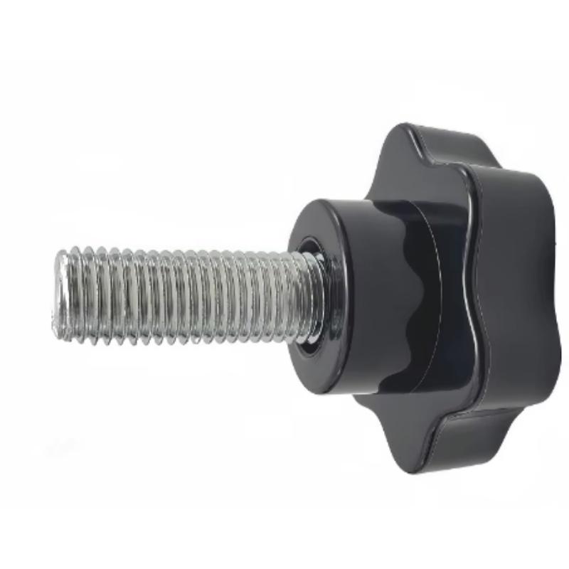 5Pcsset Carbon Steel Handle Machine Screw Bolts Star Shape Hand Knob Screws Bolt Head Thread Clamping Thumb