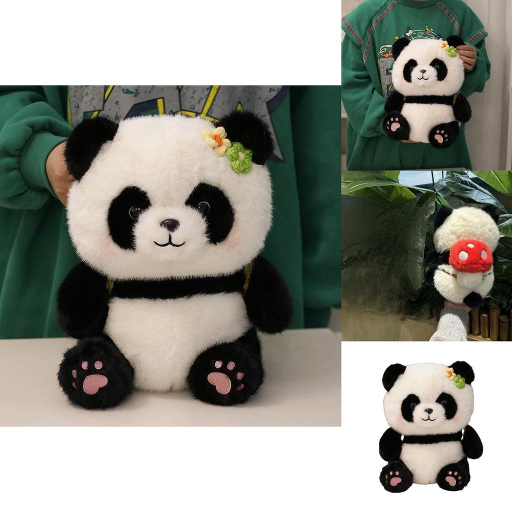 Mahjong Panda Plush Toy Soft Cute Animal Stuffed Doll For Kid And Gift Giving