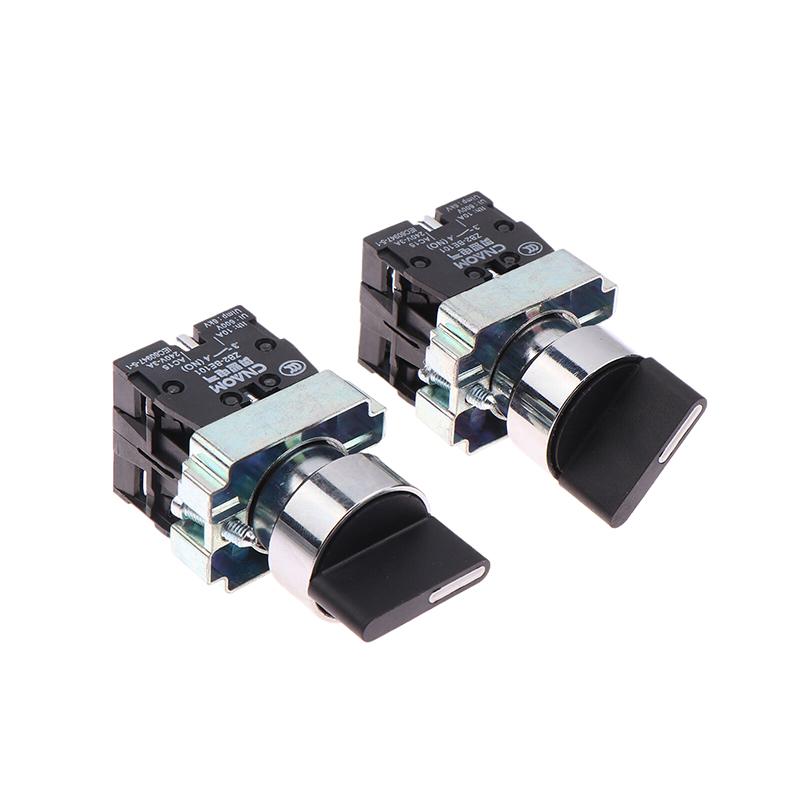 1 Piece 22mm 2NO/1NO1NC 2/3 Position XB2-BD25 BD35 BD45 BD53 Self Locking / Self Resetting Selector Knob Switch