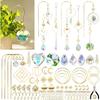 DIY Sun Catcher Kits for Adults, 260 Pcs Crystal Suncatchers Making Suppliers for Garden Plant Windows Hanging Art and Crafts for Women Valentines