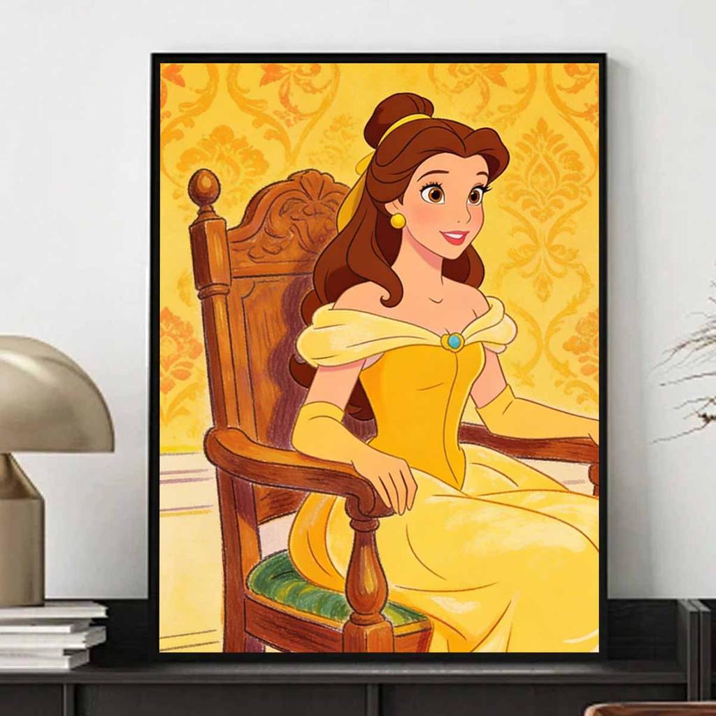 Disney Belle Diamond Painting Mosaic Art Kit 5D Handmade Diy Gift Home Decoration