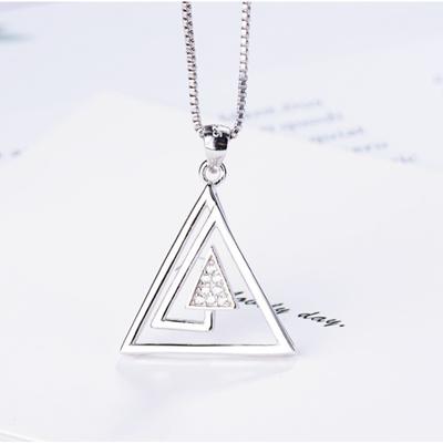 Triangle Geometric Pendant S925 Sterling Silver Pendant Fashion Simple Jewelry
