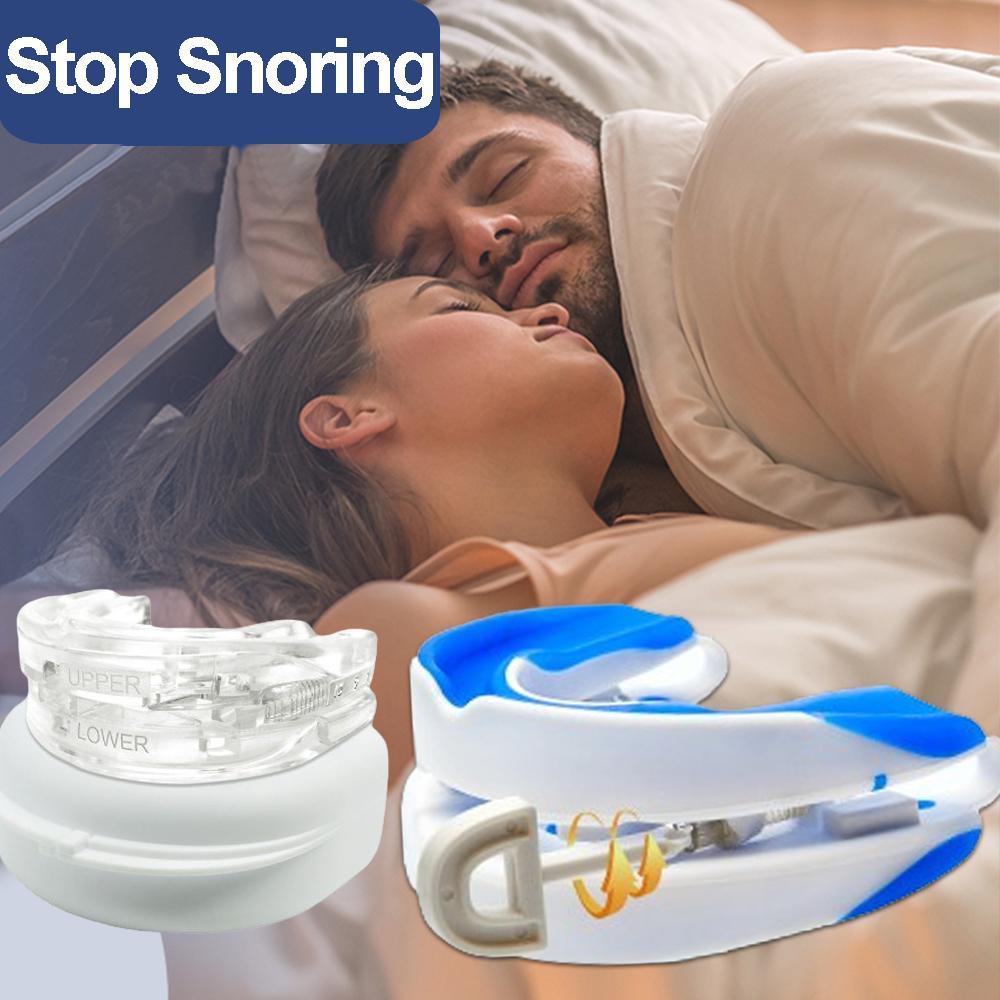 Protège-bouche anti-ronflement Embouchure en silicone Stop ronflement Bruxisme Aide au sommeil Protection contre l'apnée Dispositif anti-ronflement pour les dents Ronflement oral