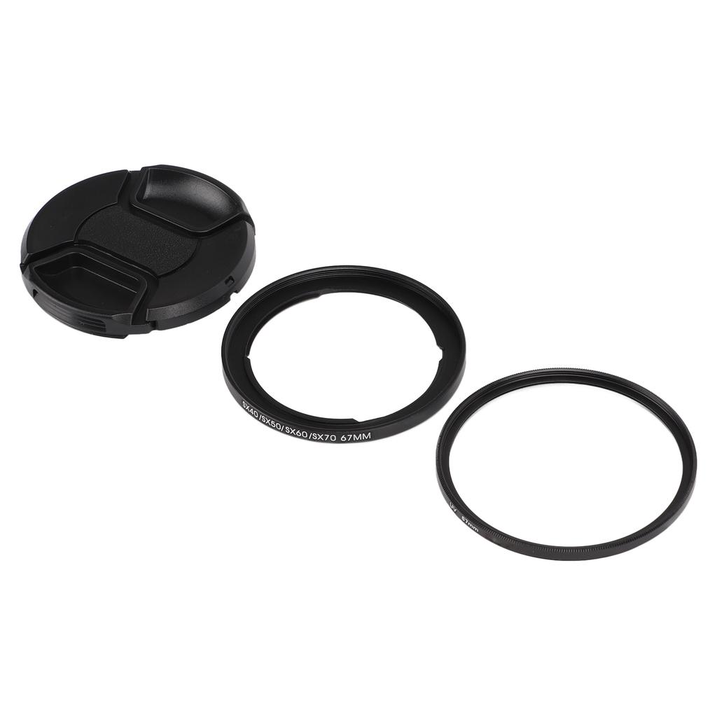 Protective 67mm UV Filter Filter Ring Lens Cap Sets for Canon SX40 Series Camera