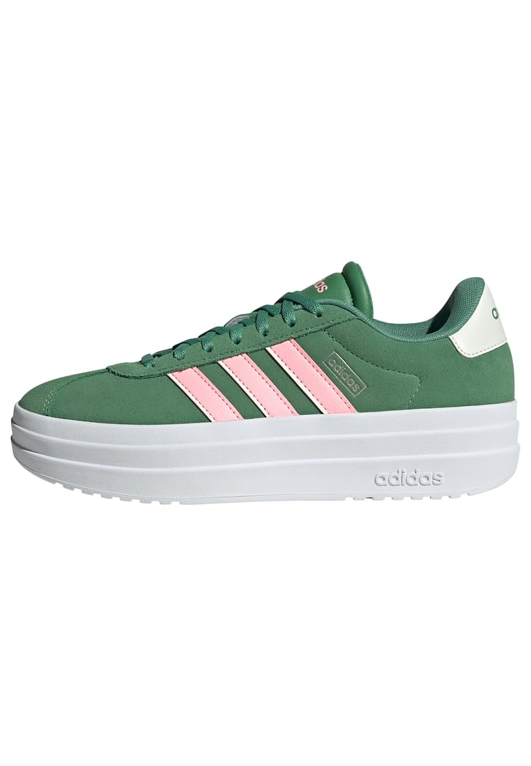 

Женские кроссовки Adidas Court Bold VL, размер 24.5, цвет зеленый и розовый,